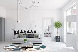 Rund matta - Branco (multi)