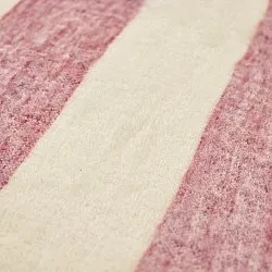 Filtar - Pläd i ullmix - Beatriz Stripe (röd/vit)