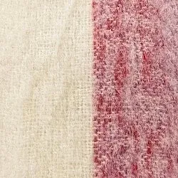 Filtar - Pläd i ullmix - Beatriz Stripe (röd/vit)