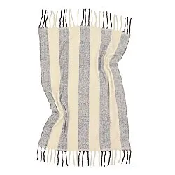 Filtar - Pläd i ullmix - Beatriz Stripe (svart/vit)