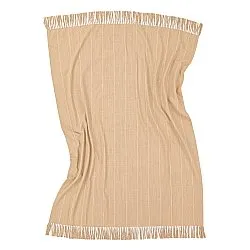 Filtar - Bomullspläd - Martina Stripe (beige/vit)