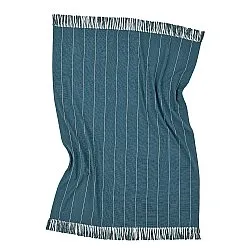 Filtar - Bomullspläd - Martina Stripe (blå/vit)