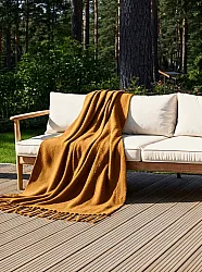 Filtar - Pläd i ullmix - Samantha (gul)