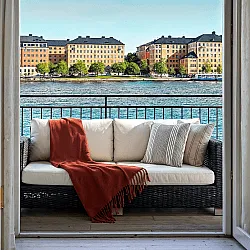 Filtar - Pläd i ullmix - Samantha (koppar)