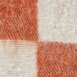Filtar - Pläd i ullmix - Audrey Check (rosa/offwhite)