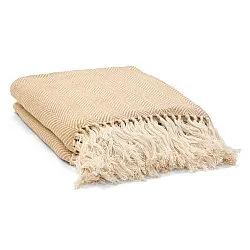 Filtar - Bomullspläd - Denisa Fishbone (beige/vit)