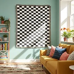 Filtar - Wallace Tapestry Blanket (svart/vit)