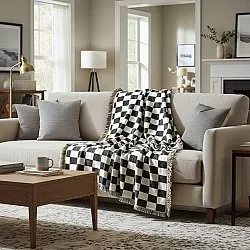 Filtar - Wallace Tapestry Blanket (svart/vit)
