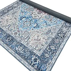 Flatvävd matta - Birjand (blå)
