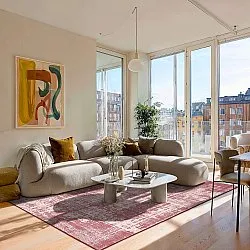 Flatvävd matta - Elira (röd)