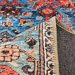 Flatvävd matta - Mardin (röd/blå)