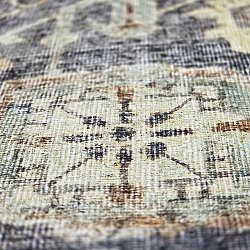 Flatvävd matta - Noura (mörkblå)