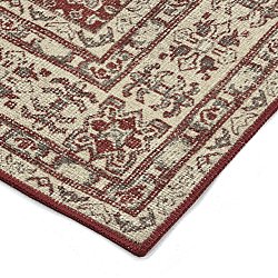 Flatvävd matta - Zuleina (röd)