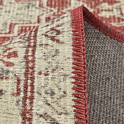 Flatvävd matta - Zuleina (röd)