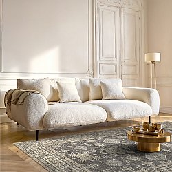 Flatvävd matta - Zuleina (mörkgrå)