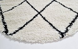 Runda mattor - Akita (svart/vit)