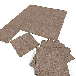 Heltäckningsmatta - Almeria Textilplattor 24-pack (brun)