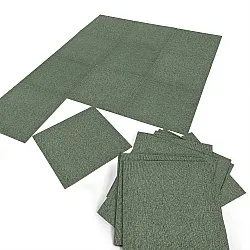 Heltäckningsmatta - Almeria Textilplattor 24-pack (grön)