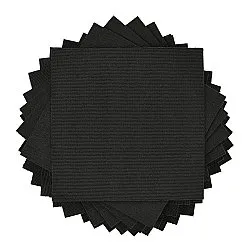 Heltäckningsmatta - Almeria Textilplattor 24-pack (svart)