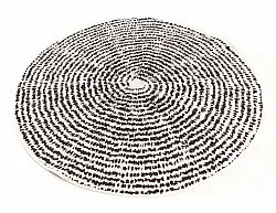 Rund matta - Brussels Swirl (svart)