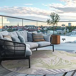 Rund matta - Indoor/Outdoor Havana (cream/multi)