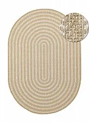 Oval matta - Indoor/outdoor Leander (natur)
