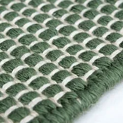 Inomhus/utomhusmatta - Coastal Wool Look (grön/vit)