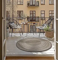 Rund matta - Indoor/Outdoor Angus (beige)