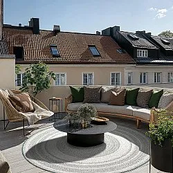 Rund matta - Indoor/Outdoor Angus (grön)