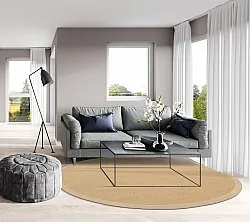 Rund matta (sisal) - Agave (beige/elfenben)