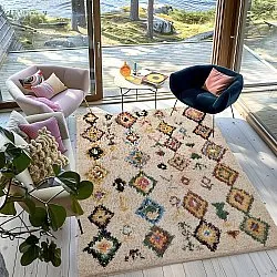 Ryamattor - Siddel Natural Cotton Shaggy (beige/multi)