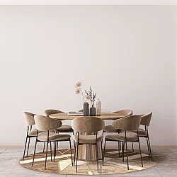 Rund matta - Amasra (beige)