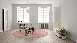 Rund matta - Hamilton (Coral Pink)