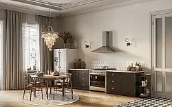 Rund matta - Oakley (beige/blå)