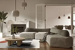 Wiltonmatta - Rochelle (beige/svart/orange)
