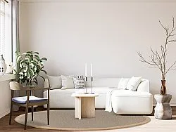 Rund matta (sisal) - Agave (ljus taupe)