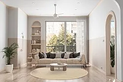 Rund matta (sisal) - Agave (taupe)