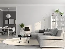 Rund matta (sisal) - Agave (silver/grå)