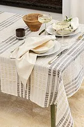 Dukar - Linneduk Julie (vit/beige)