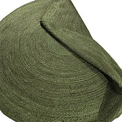 Rund jutematta - Amasia (militärgrön)