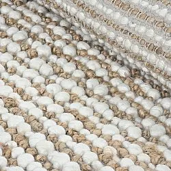 Jutematta - Bally Jute/wool Bubble (natur/vit)