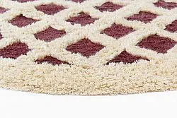 Rund matta - Kara (brun/offwhite)
