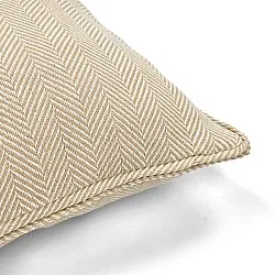 Kuddfodral - Denisa Fishbone (beige/vit)