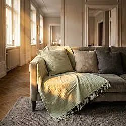 Kuddfodral - Nalani cotton cushion cover (ljusgrön)