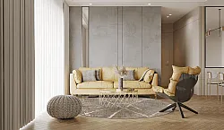Rund matta - Lagos (beige)