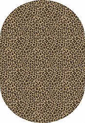 Oval matta - Leopard (brun)