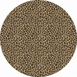 Rund matta - Leopard (brun)