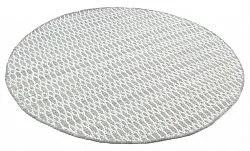 Rund matta - Long Stitch (grå)