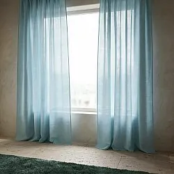 Gardiner 2-Pack - Linnemixgardin Lumira (ljusblå)