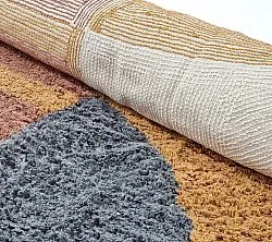 Rund matta - Alpe Natural Cotton Shaggy (multi)